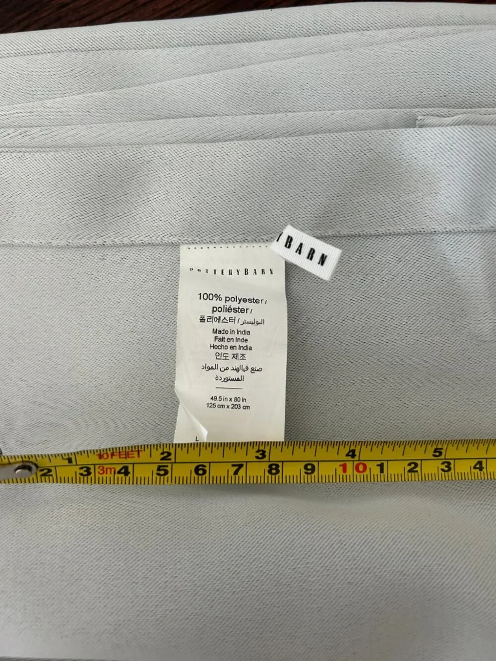 Pottery Barn Gray Universal Blackout Curtain Liner 49.5 X 80 (2 Panels)